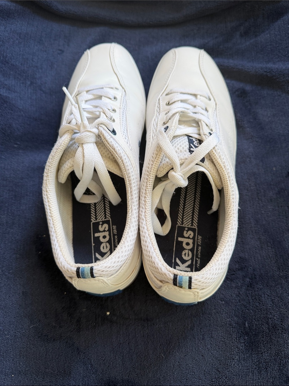 Keds Women’s White Leather Low-Top Sneakers - Picture 3 of 8